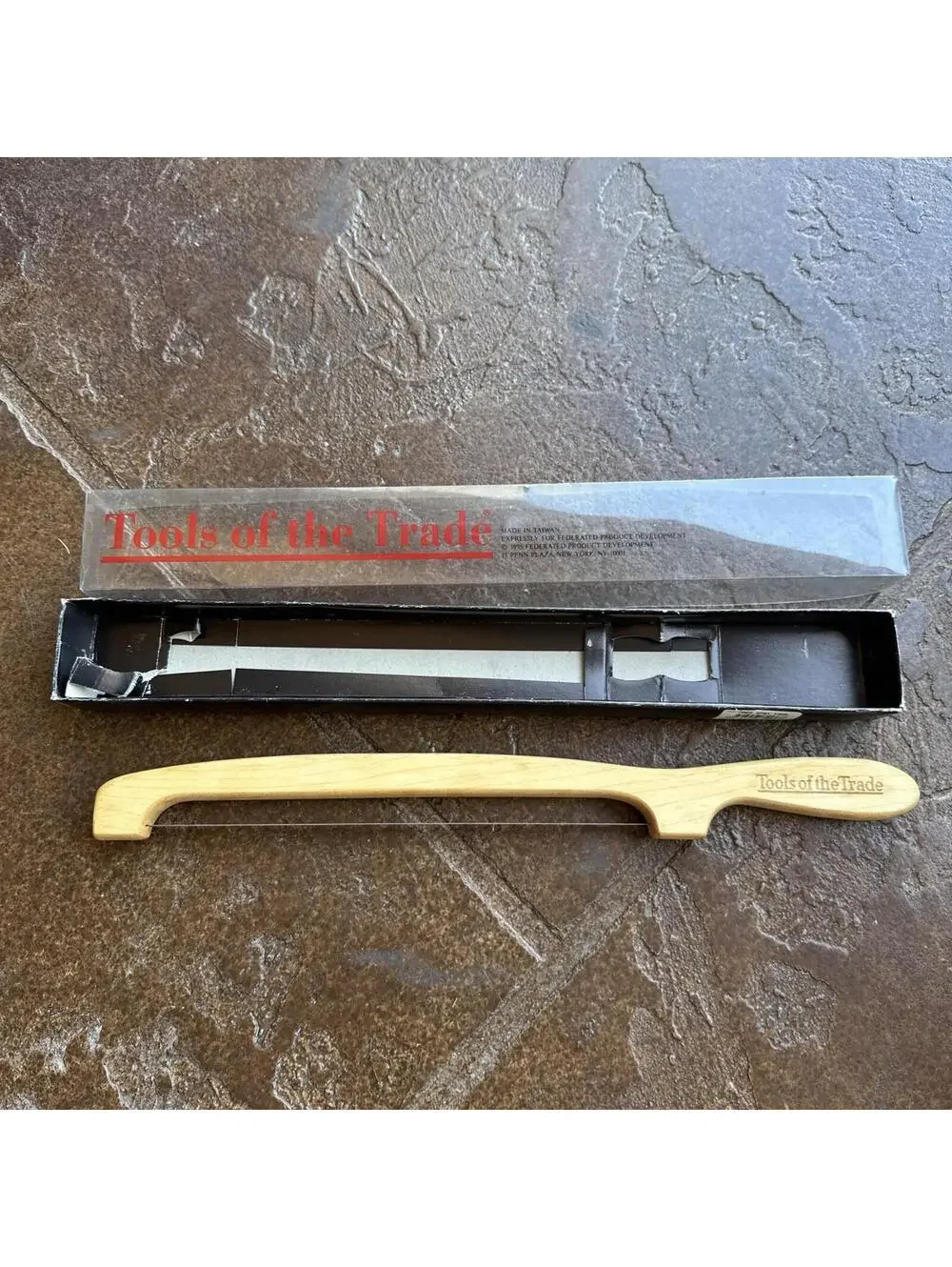Vintage 1995 Tools Of The Trade Bread Bow Knife Wood Handle